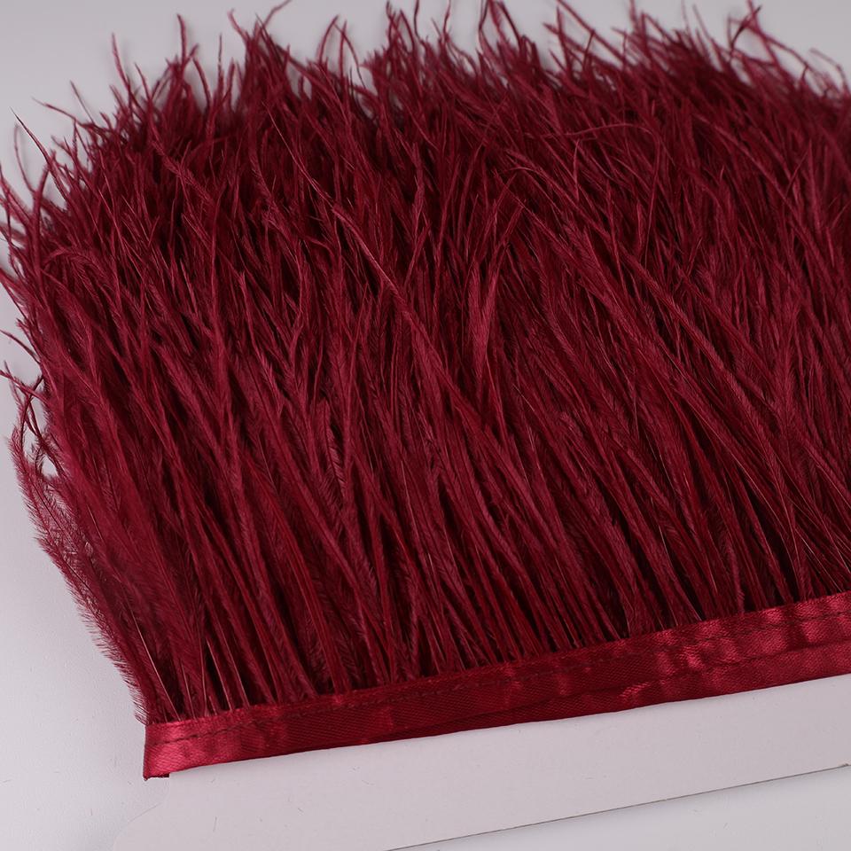 Отделка из перьев страуса 13-18 см, перья на кромке ленты, для DIY, свадебного шитья, украшения платья, поделок, аксессуаров