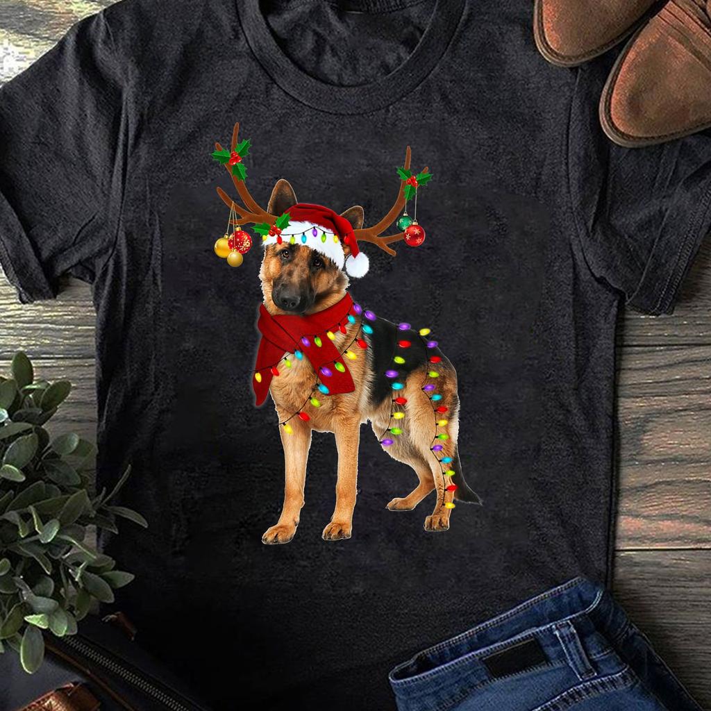 Christmas German Shepherd Reindeer T-Shirt