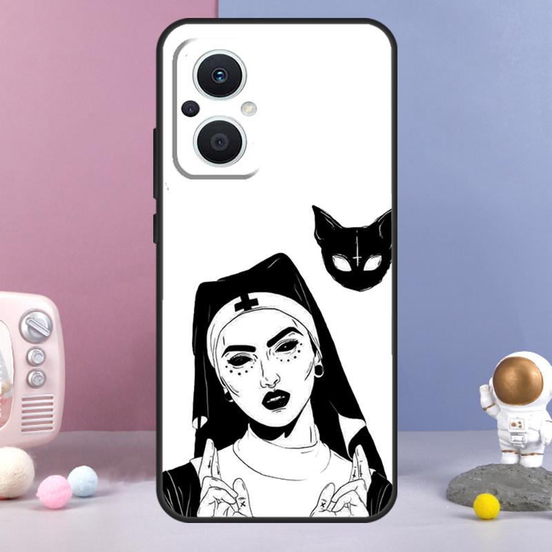 Чехол Готская Ведьма Сатана Для OPPO Reno 11 F 12F 13F 14F 10 12 13 14 Pro 7 8 Lite Чехол OPPO Find X9 X6 X5 X8 Pro