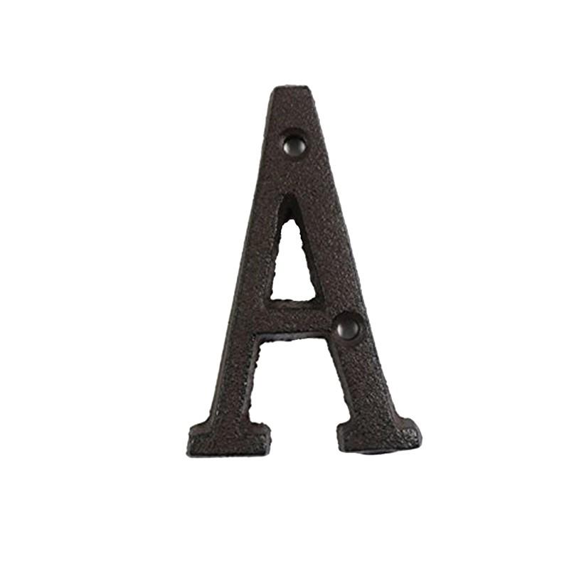 ??? Metal Letters Numbers Cast Iron Decoration House Sign Doorplate DIY Cafe Wall