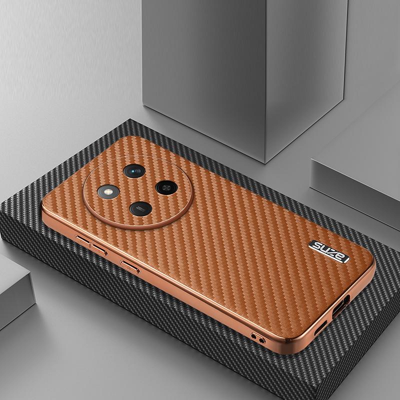 Для Xiaomi POCO X7 чехол Роскошный PU покрытие углеродного волокна защитный чехол для Xiaomi POCO X7 5G полное покрытие телефона чехол