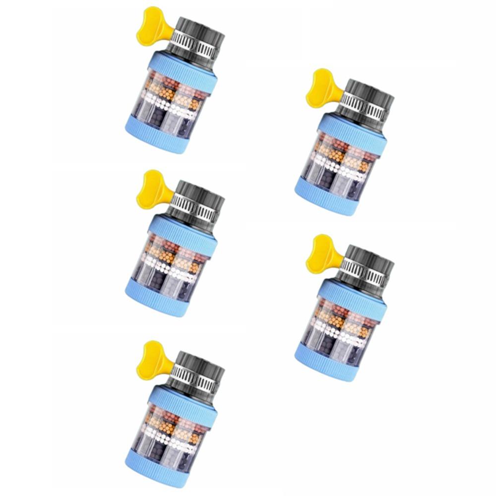 5Pcs 360 Degree Rotatable Filter Water Purifier 6-Layer Filter Kitchen Faucet Extender Household