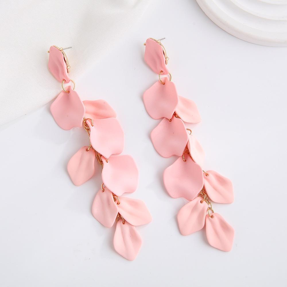 Ретро Длинные Серьги-Кисточки Модные Серьги-Капли Элегантные Серьги-Капли В Виде Лепестков Женские