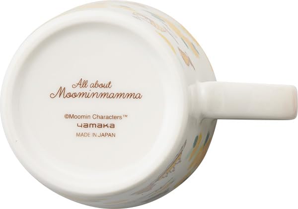 Керамическая кружка Муми-тролль, диаметр х 9 см высота, в печатной подарочной коробке Yamaka Made in, желтая, 8,5 см (300мл), коробка. Shoten, Япония, MM7802-11