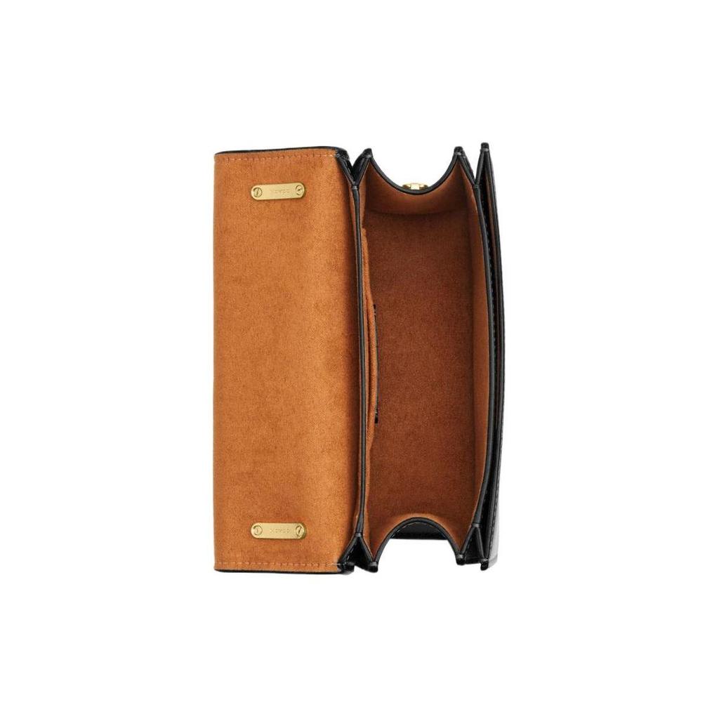Coach Morgan 18 Однотонная Сумка-кроссбоди на клапане с логотипом, Маленькая, Квадратная, из телячьей кожи, На плечо, Женские сумки, Черный CO924-IMBLK