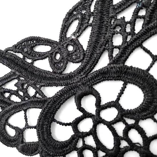 Embroidered Lace Collar V-Neck Butterfly Applique Women Embroidery Lace Neckline for Dress Gown Costumes DIY Sewing