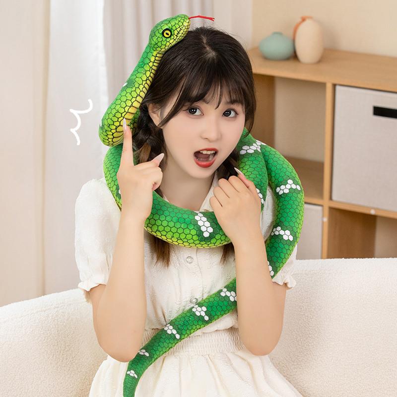 Snake Green Snake Brown Snake Plush Toy Photo Studio Photo Props Zoo Snake Doll Ornament