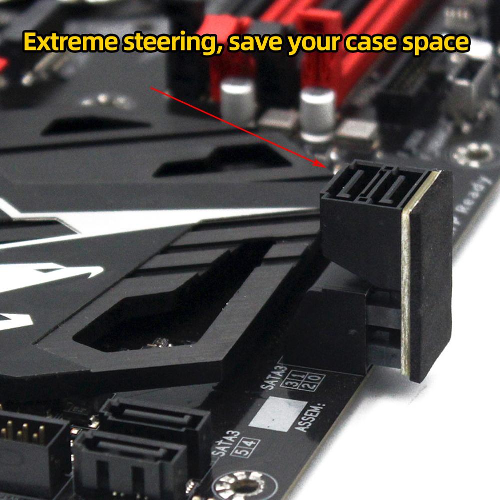 2x SATA 7-контактный Male-Female Конвертер для Компьютерного SSD HDD, Угловой Адаптер SATA 7Pin, Plug and Play, 2x SATA 7-контактный Адаптер-Конвертер