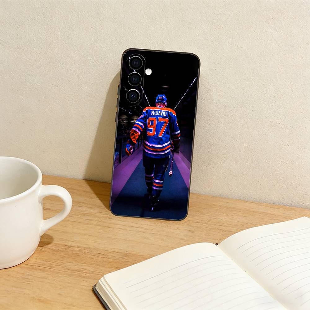 Ice Hockey C-Connor McDavid Phone Case For Samsung Galaxy A73,A72,A71,A70,A53,A52,A51,Others Soft Black Cover
