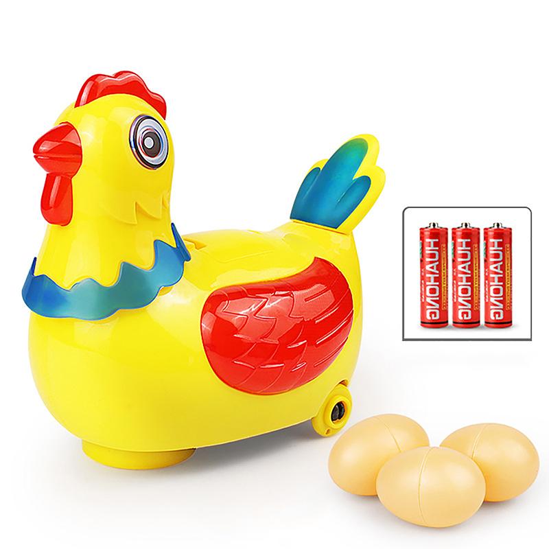 Новинка Курица, несущая яйца Игрушка Музыкальное животное Волшебная курица с 3 яйцами Реалистичные звуки Поющие яйца, несущиеся игрушки-головоломки