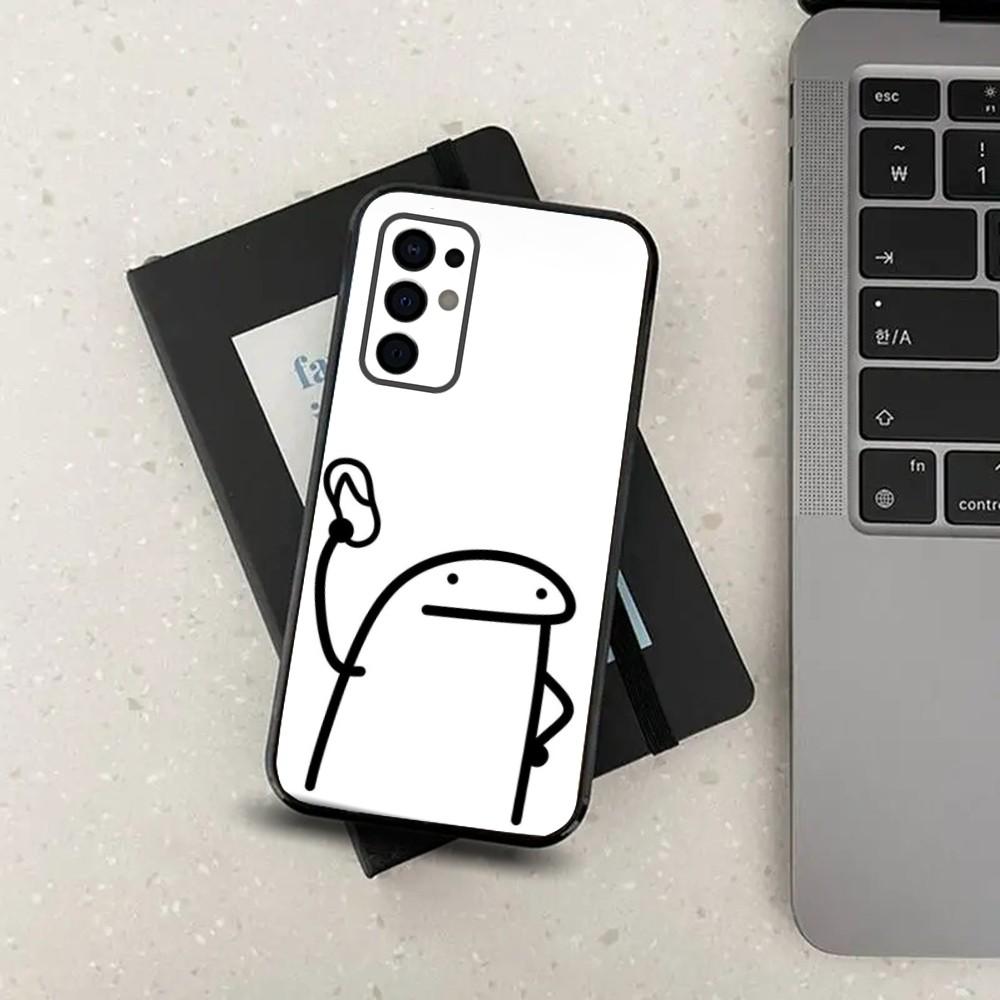 Чехол для телефона F-Flork Милый Смешной Мем Для Samsung S24,S21,S22,S23,S30,Ultra,S20,Plus,Fe,Lite,Note,10,9,5G Черный Мягкий Чехол