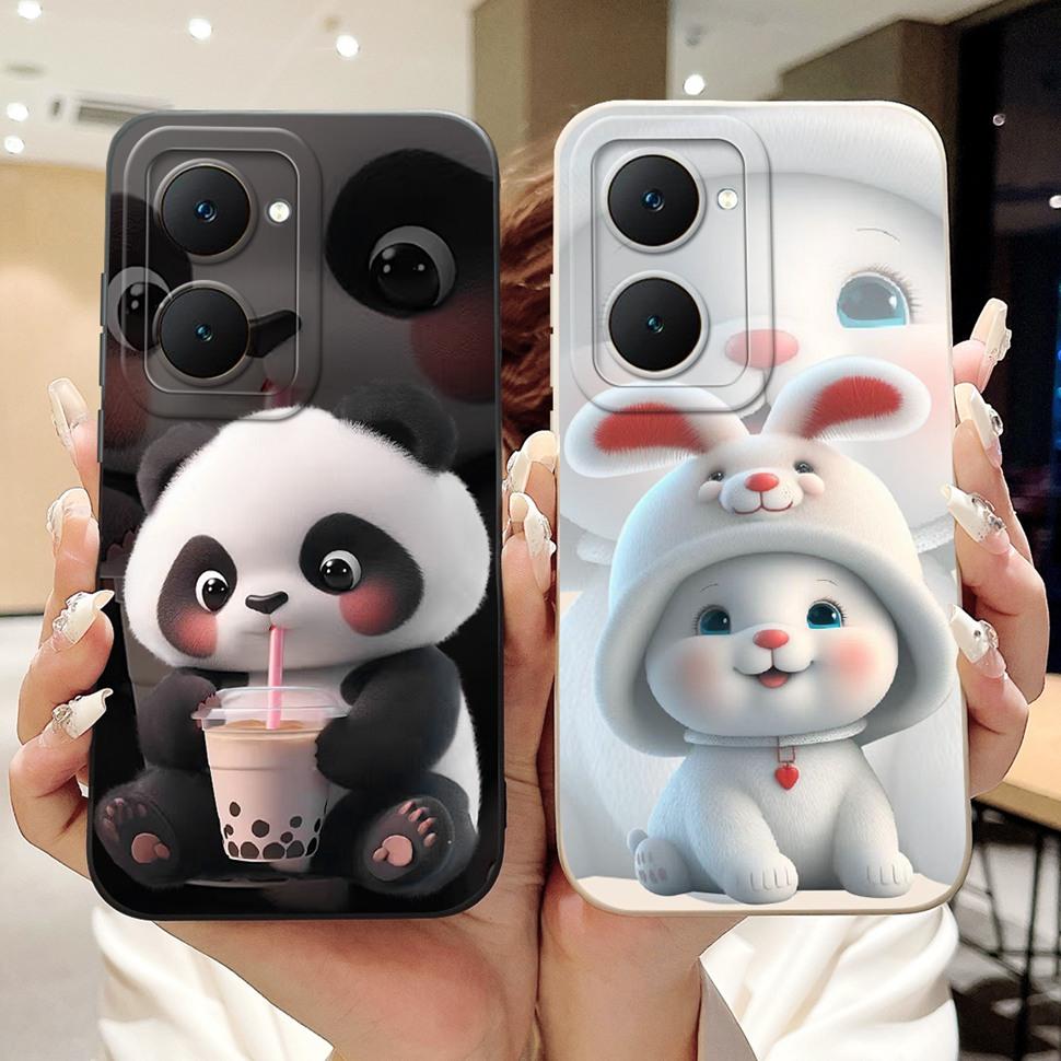 Модный окрашенный чехол для Vivo Y03 Силиконовый мягкий тонкий Fundas для телефонов Vivo Y03 Y03T Y18 Y18i Y28s 4G Чехлы Сумки 6.56"