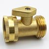 All-Copper Garden Shut-Off Valve: Single-Pass Hose Connection with Switch