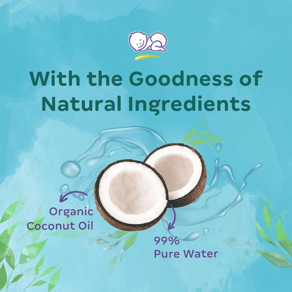 Himalaya Nature Touch Water Baby Wipes 72 Count Pack of 3 Sensitive Skin Biodegradable