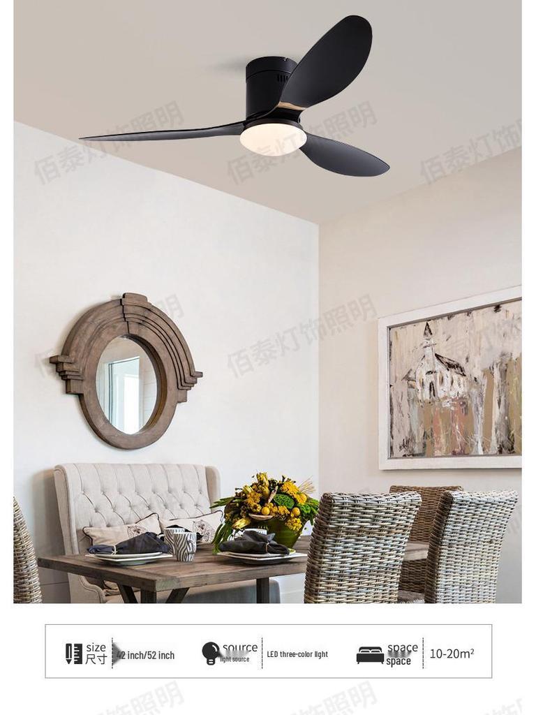 Потолочный вентилятор «Орех» с подсветкой и пультом дистанционного управления, с регулируемой частотой, для гостиной, столовой или спальни, с лопастями из АБС-пластика.