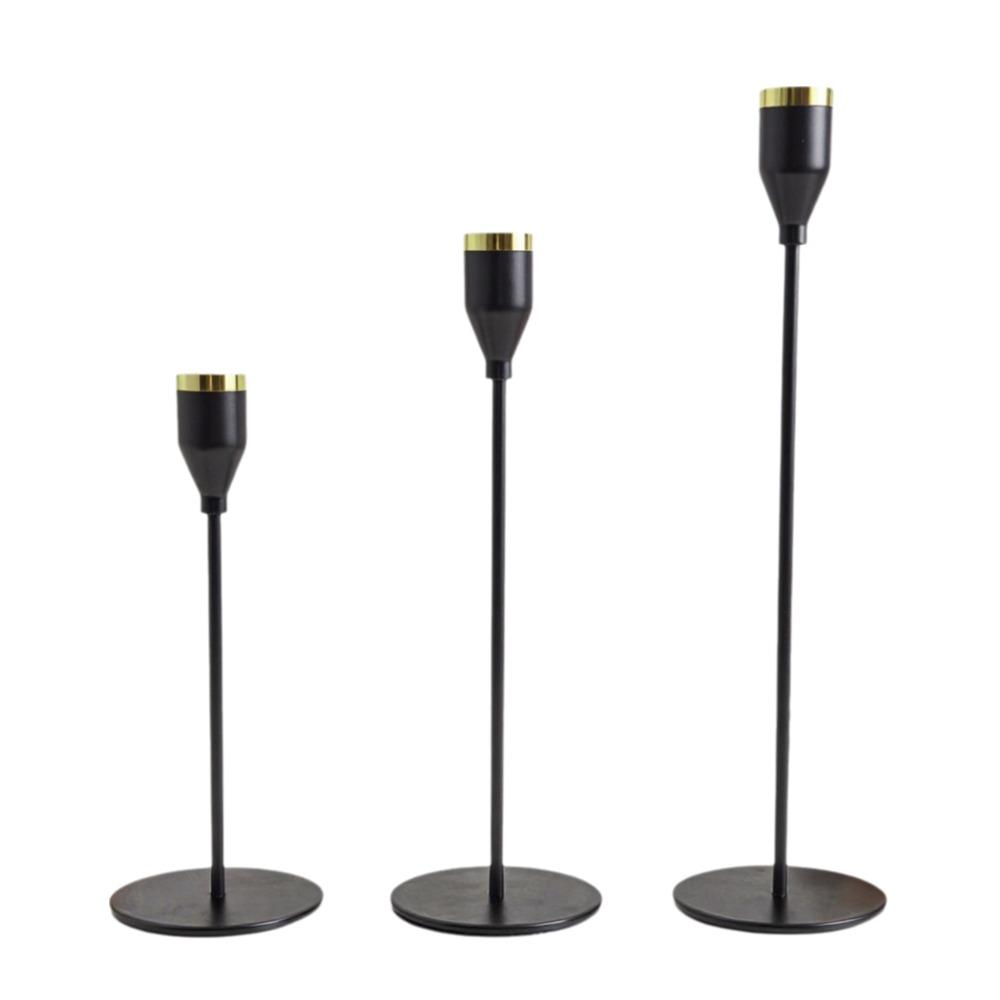 3 шт. Металлические подсвечники на высокой ножке, Креативная чаша, Плоское дно, Роскошный подсвечник, Не ржавеющий, Декоративная свадебная подставка для свечей