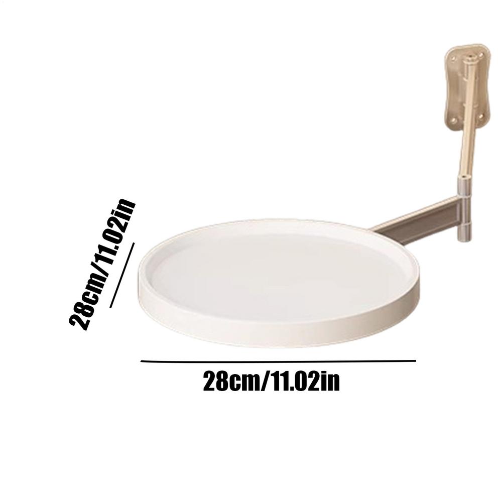 Настенный Складной Придиванный Столик Вращающийся Складной Кофейный Столик с Выдвижной Полкой Панелью Прикроватный Подвесной Придиванный Столик