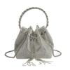Full Diamond Bucket Bag Women's Shoulder Bag Water Diamond Chain Portable Shoulder Crossbody Bag