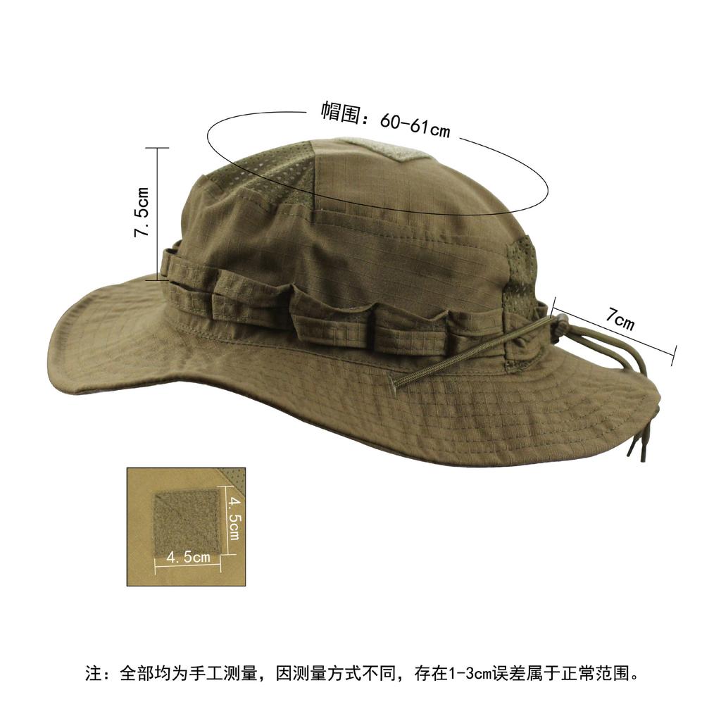 New Tactical Camo Boonie Hat Army Outdoor Wide Brim Sun Hat Fishing Bucket Hat for Hiking