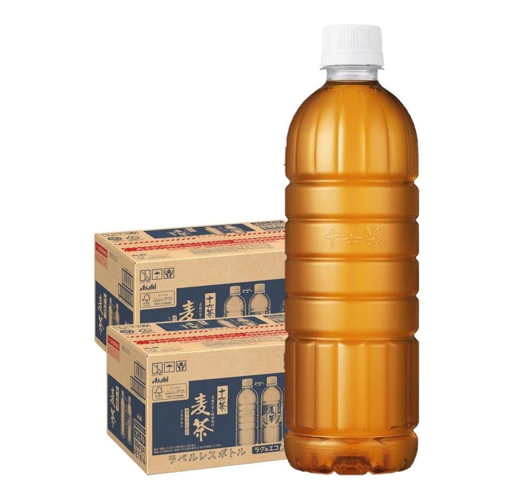 Asahi Beverage Jurokucha Barley Tea Labelless Bottle 660ml PET Bottle X 24 Bottles X (2 Cases)