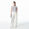 VEROMODA Lapel Contrast Vertical Stripe Knitted Vest