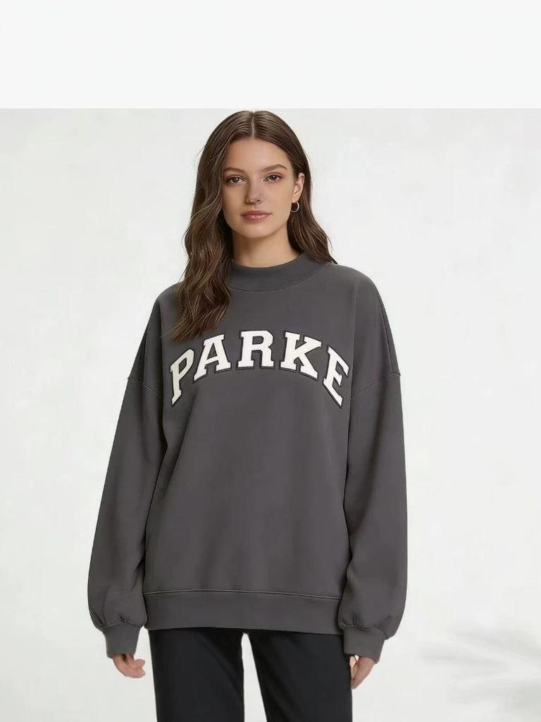 2026 PARKE Unisex Cotton Embroidered Hoodie - Versatile Slim-Fit Long Sleeve