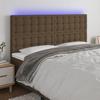 VidaXL LED Headboard Bedroom Furniture Double Bed Accessory Head of Bed Frame Interior Dark Brown 3122883
