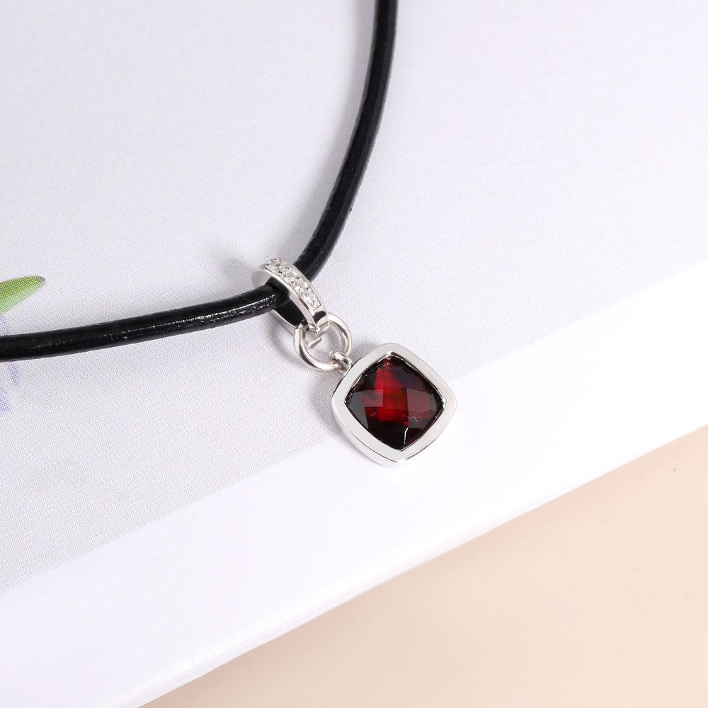 Серьги-подвески с застежкой из стерлингового серебра 925 пробы, комплект украшений с натуральным красным гранатом, настоящим драгоценным камнем, изысканные украшения для женщин и девочек, повседневная одежда, хороший подарок