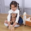 Apricot Lamb Brown Flower Bear Plush Toy, Soft and Cute, Fluffy Brown Flower Bear, 20cm, Suitable for Boys and Girls