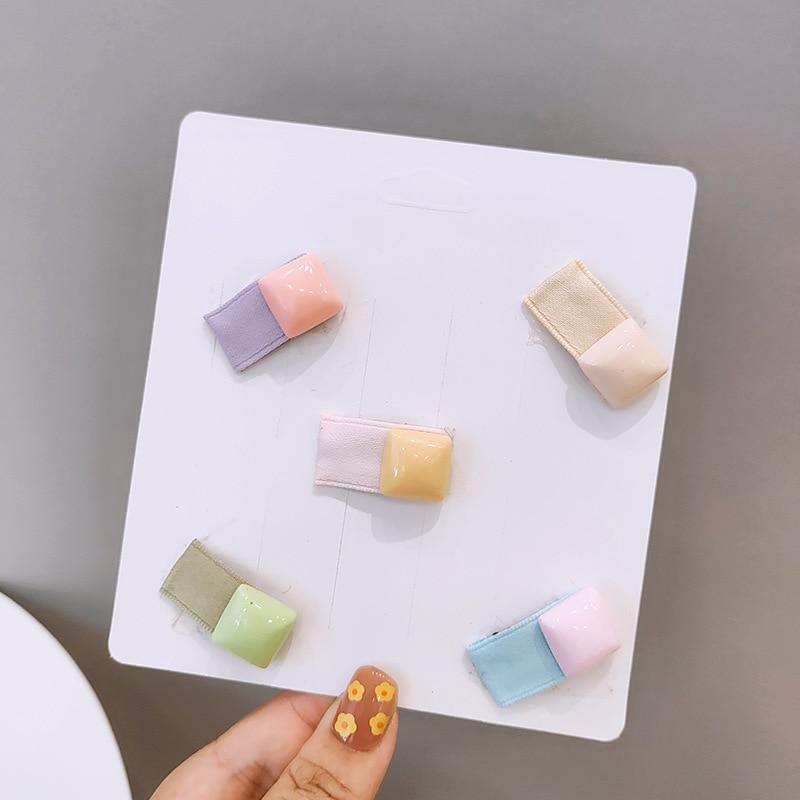 5pcs/set Mini Baby Hair Clip Cute Cartoon Floral Fruit Hairpin for Toddler Girls Small Kawaii Bang Side Clip Hair Accessories