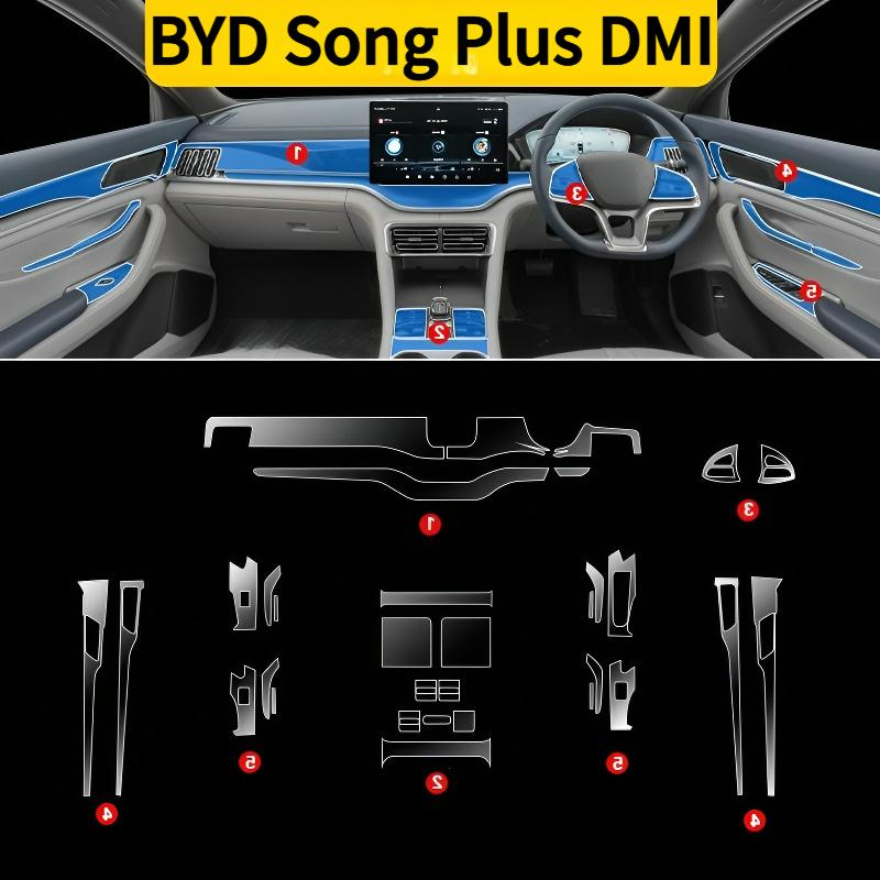 Для BYD Song Plus модели 23-25 Панель приборов Мультимедиа Консоль GPS Навигация Прозрачная Защитная пленка от царапин Модификация
