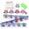 5PCS DIY Owl Diamond Painting Key Chain Acrylic Pendant Handmade Art Key Buckles