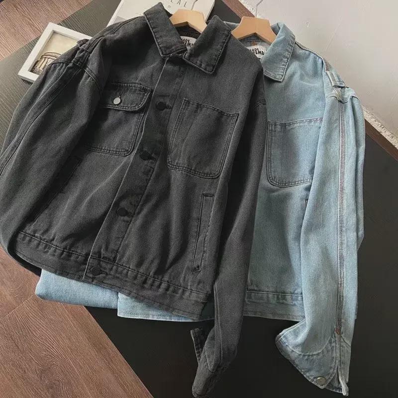 Мужская повседневная джинсовая куртка — свободный крой, универсальная и модная на весну и осень