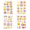 HIPPIE Peace Love Gold Powder Tattoo Stickers Hippie Party Водонепроницаемые потостойкие наклейки-бабочки-цветы