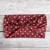 Polka Dot Bow Headbands Elastic Non Slip Hairband Bohemian Women Wide Headwraps  Sports