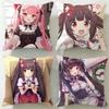 Популярная игра Nekopara Наволочка Мягкая Легко стирающаяся Наволочка Универсальная для Дивана Кровати Путешествий и Офиса