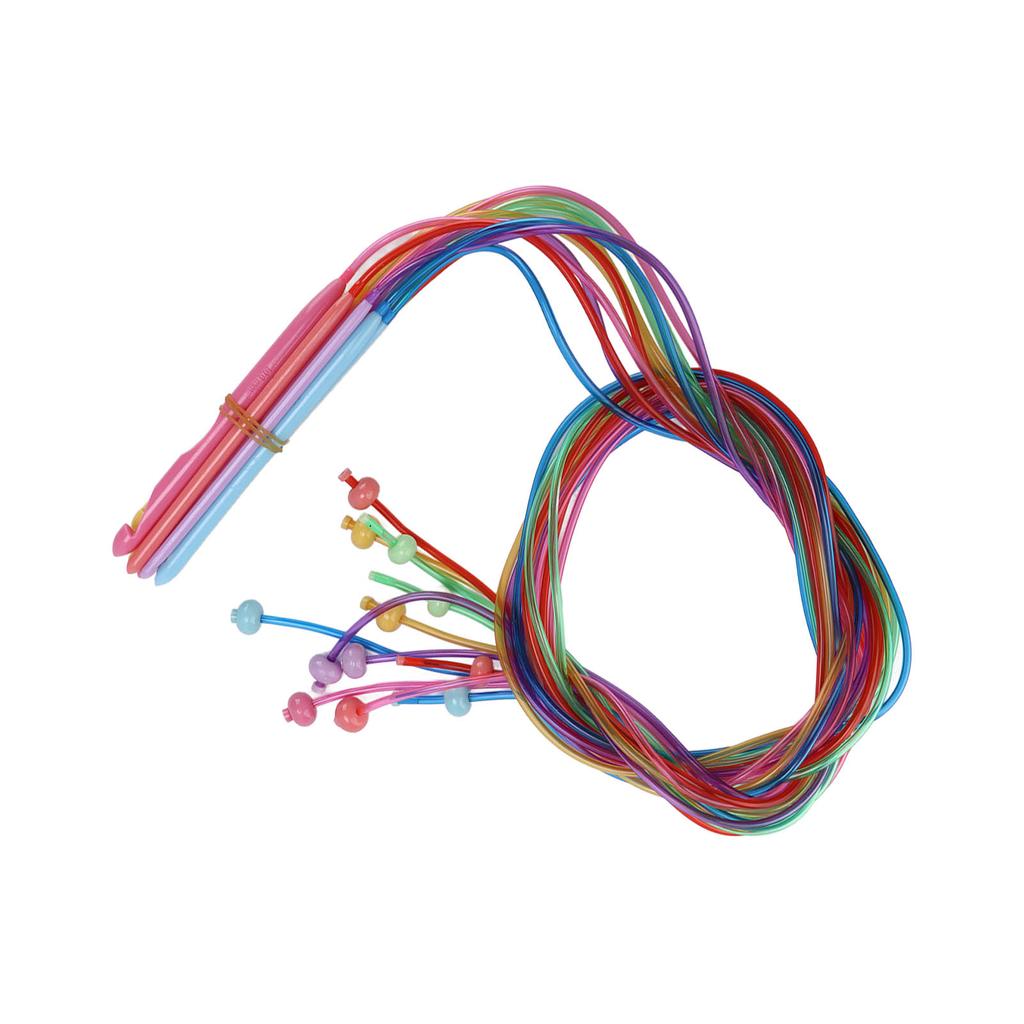 12Pcs Crochet Hooks 1.2meters Afghan Carpet Plastic Knitting Tools for Household Weaving