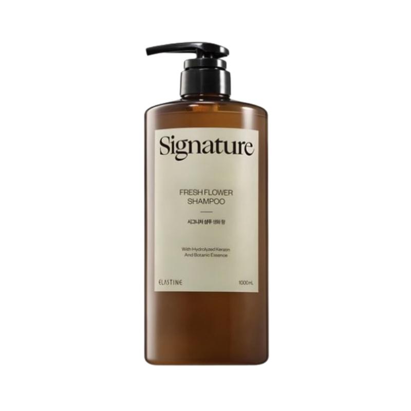 Elastine Signature Shampoo 1L | Korean Shampoo for Scalp Care, Damaged Hair & Fresh Floral Scent