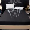 2027 Fashion Waterproof Mattress Cover Quilted Fitted Sheet 140*200 160*200 Mattress Protector Solid Color Bed Cover