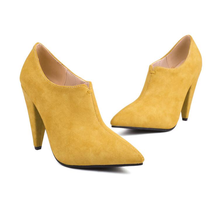 Женские туфли-лодочки, модные туфли на высоком каблуке с острым носком, вечерние, свадебные, пикантные весенне-осенние туфли, черные, красные, желтые, синие, размеры 34-43