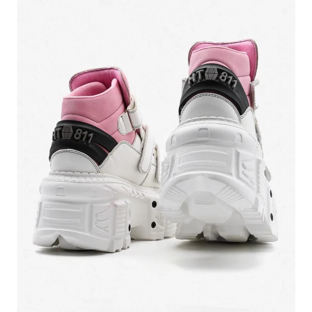 Готические ботильоны, женские кроссовки, новая панк-стиль, женская обувь на шнуровке, высота каблука, обувь на платформе, женский металлический декор