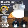 Portable Rechargeable LED Camping Light Outdoor Emergency Hanging Tent Solar Lamp Hiking Picnics Night Lighting Lantern