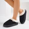 1Pair Thick Non Slip Outdoor Indoor Women Winter Fluffy Fur Slipper Thick Sole Plush Shoes