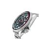 Seiko Водонепроницаемость 100 метров Автоматический Стальной ремешок для мужчин и женщин черный циферблат SBSA221