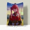 Character H-Houshou Marine Throw Lightweight 240g Flannel Blanket Soft Skin-friendly for Summer Cooling