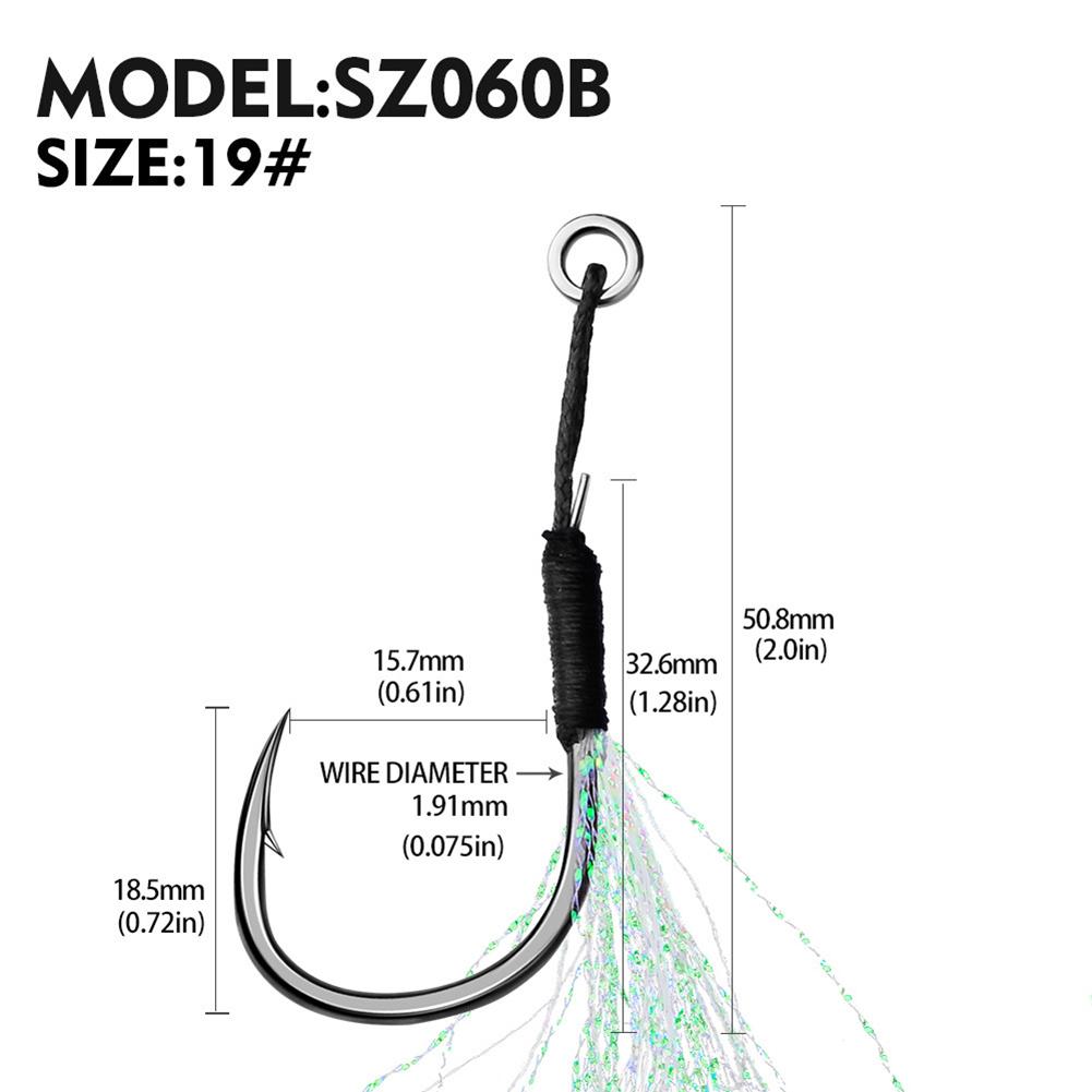10pcs Strong Tied Hair Hook With Feather Iron Hook Sea Fishing Barbed Fishing Hook Fishing Tackle