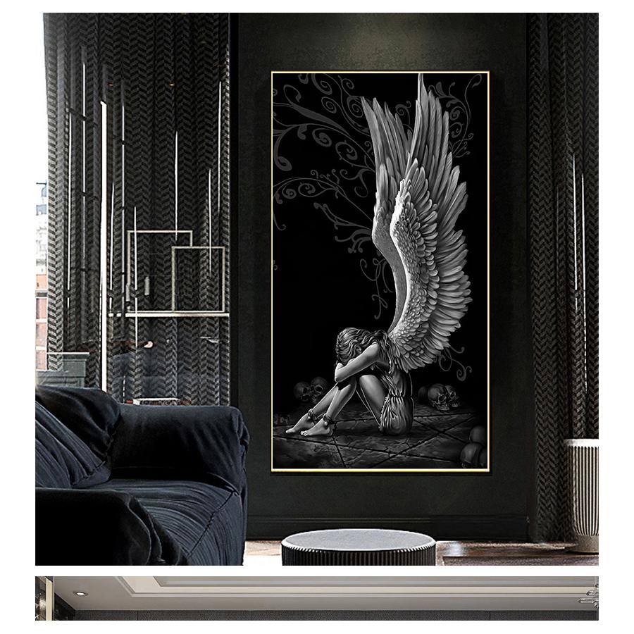 Абстрактные портреты настенные художественные фотографии cuadros домашний декор для гостиной постер картина oucag ангелы и демоны холст