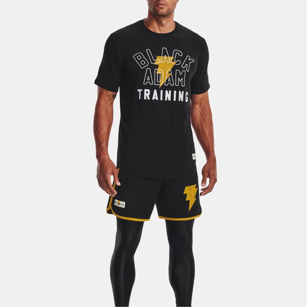 Under Armour Черная футболка Adam Graphic 2 American Vintage Letter Print с круглым вырезом и коротким рукавом для мужчин 1377758-001