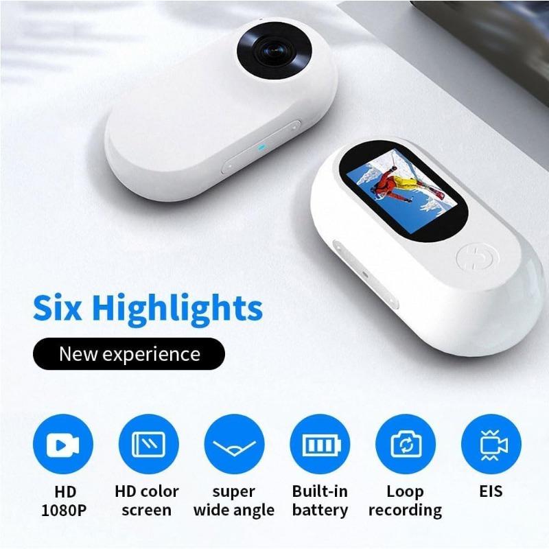 1set HD 1080P Thumb Motion Sport Camera,Mini Action Camera High Clear Sports Recorder Camera Waterproof with Screen Support Photo/Video/Playback Loop