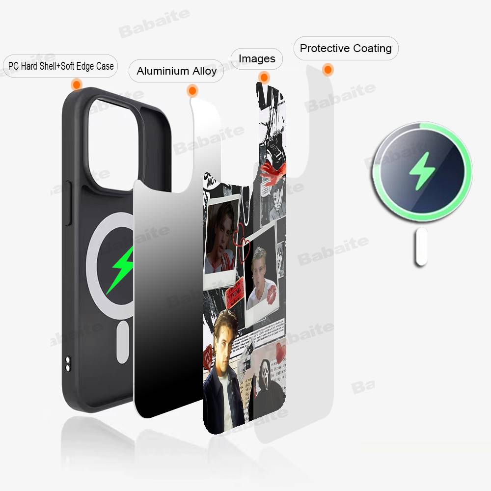 Чехол для телефона Horor S-scream Dead для iPhone 16 15 14 13 12 11 17 Pro Max Plus Магнитная беспроводная крышка